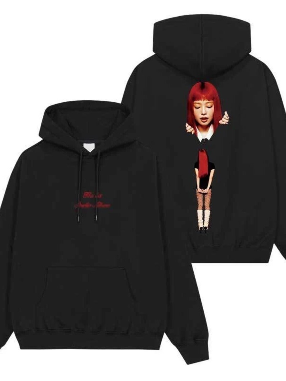 JENNIE Ruby Album Tour Black and red hoodie. Worn once